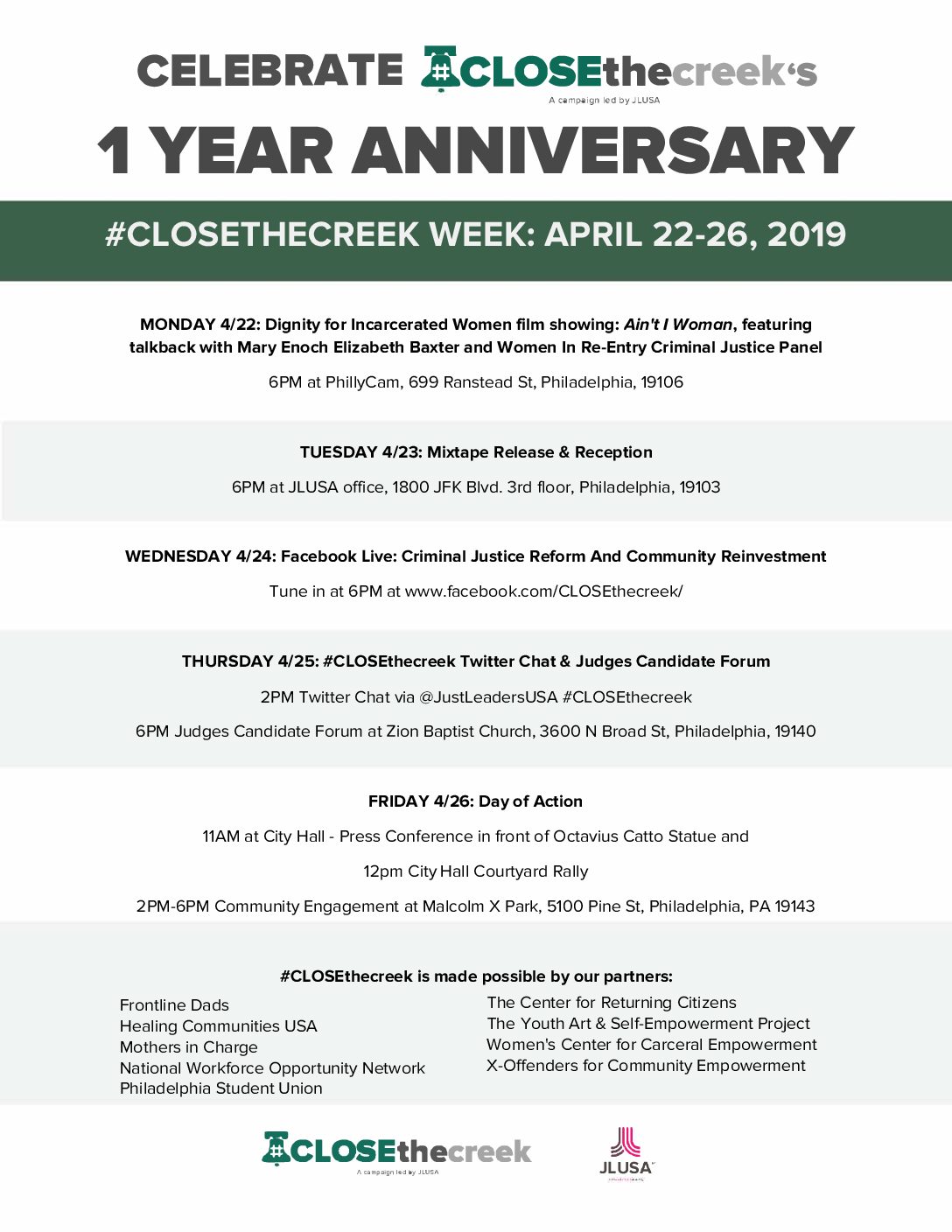 Image for event titled #CLOSEthecreek Week: Dignity for Incarcerated Women Film Screening